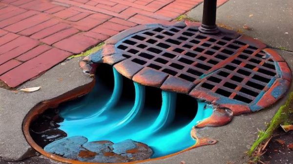 How do you cut a plastic drain cover?