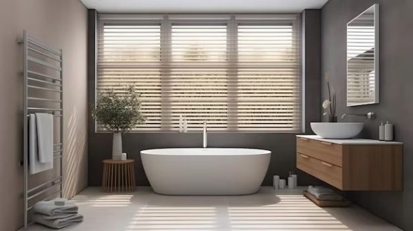 Should you put blinds in a bathroom?