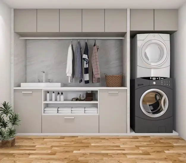 What is the standard height of laundry room cabinets