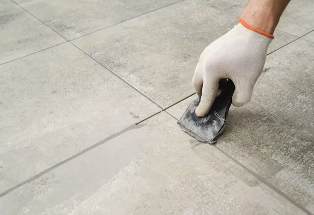 Can I grout between vinyl tiles