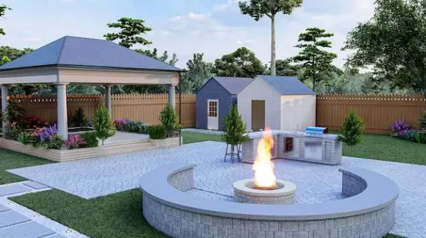 Is it safe to put a fire pit under a gazebo?