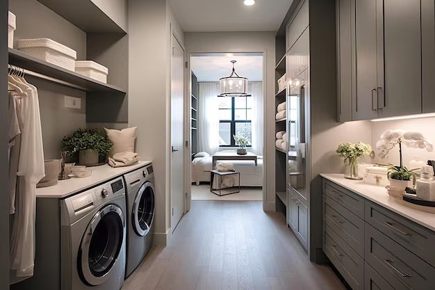 How deep are laundry room wall cabinets