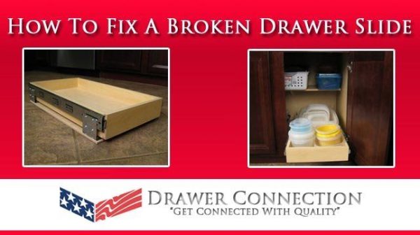 How do you fix a broken sliding drawer?