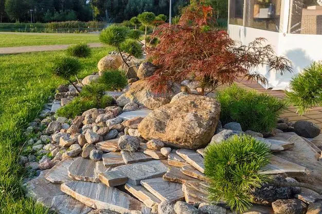 How do I maintain my yard with rocks