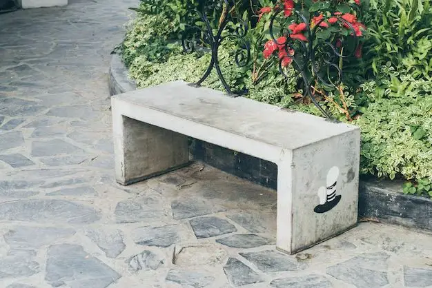 What material is used for concrete bench