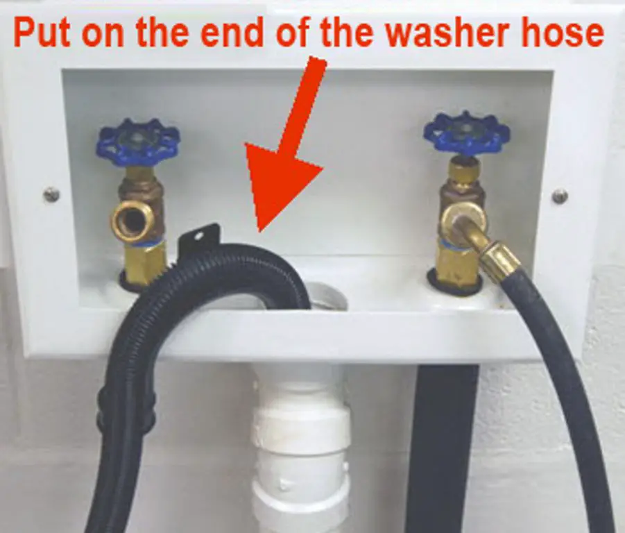 How do you install a lint trap on a washer hose