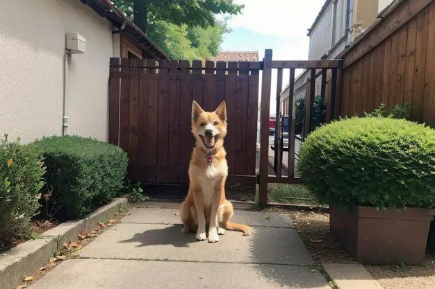 How do I keep my small dog going through the fence