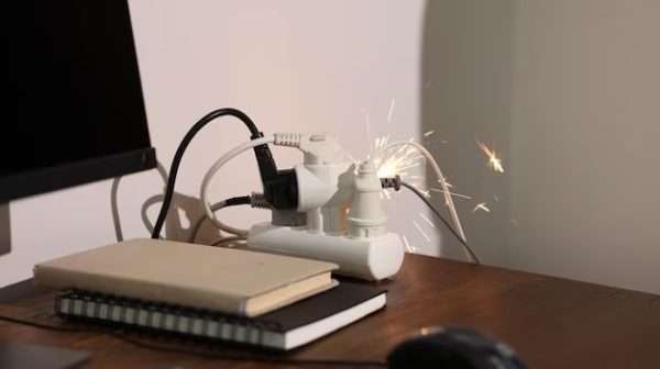 Can you put a power strip on a desk?