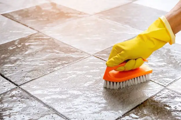 How do you clean 1950 tile floors