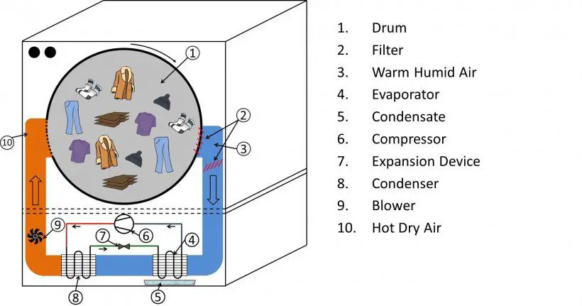 What size do heat pump dryers come