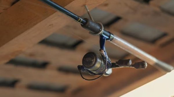 How do you store fishing gear in a garage?