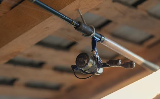 How do you store fishing gear in a garage