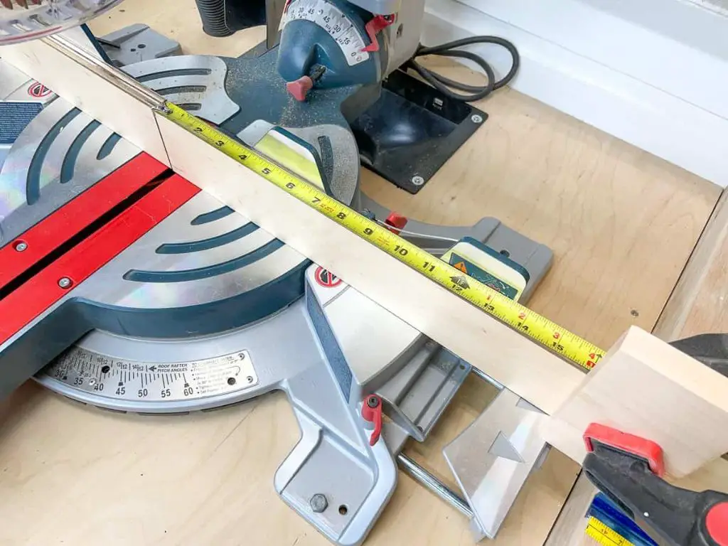 What is a stop block on a miter saw