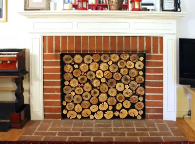 How do you cover a fireplace to prevent draft