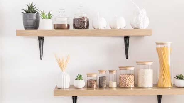 Can floating shelves hold dishes?