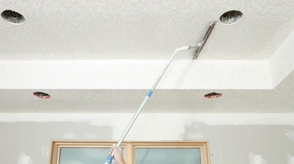 What kind of paint do you use on a knockdown ceiling?