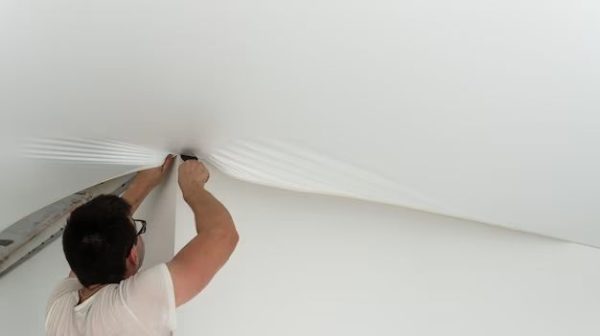 How do you repair a damaged ceiling texture?