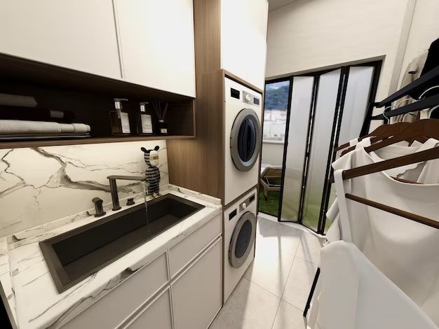 How do you install a sink in a laundry room