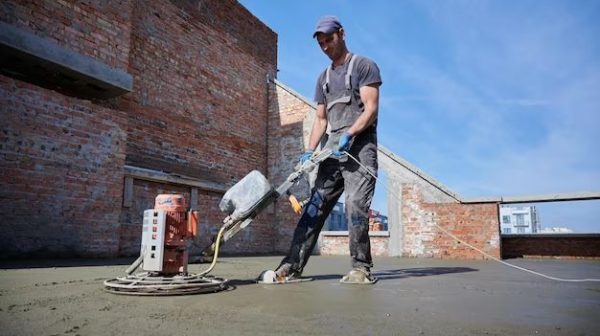 How do you level a large concrete slab?