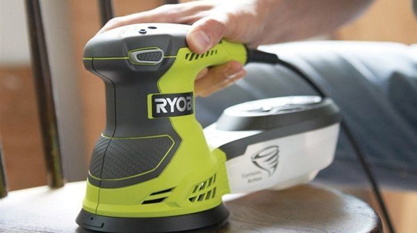 What is the disadvantage of a random orbital sander?