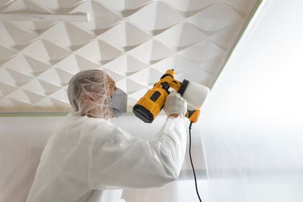 Can a ceiling be painted with a sprayer