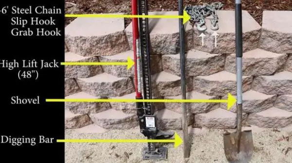 What tool for breaking up fence post concrete?