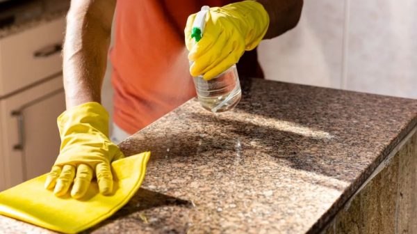 Will bleach damage laminate countertops?