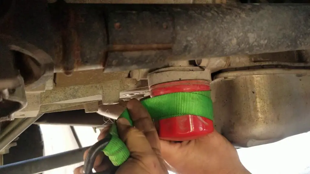 How do you remove an oil filter without a tool