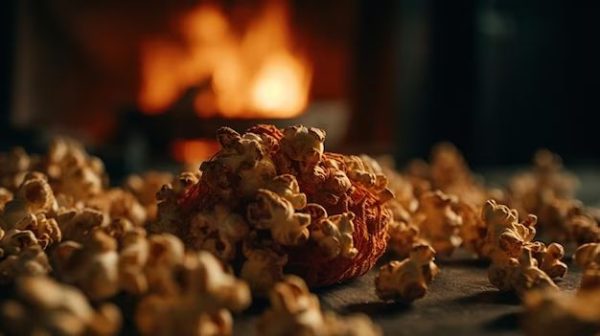 How do you pop popcorn on a campfire?