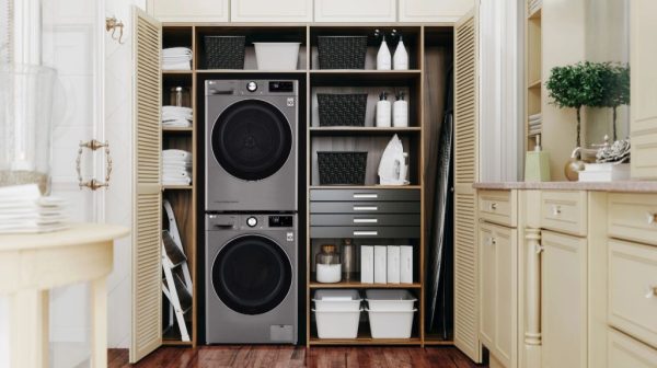 What is the minimum closet size for a stackable washer-dryer?