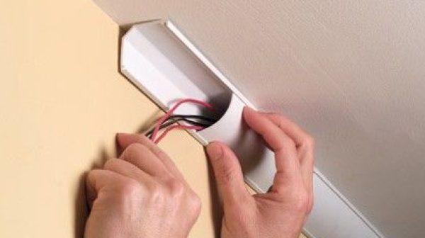 How do you hide wires with molding?