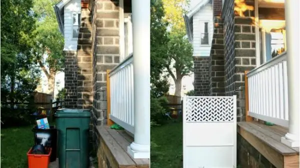How do you hide garbage cans DIY?