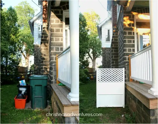 How do you hide garbage cans DIY